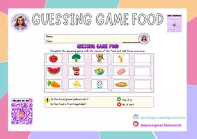 Vista previa - Juegos / Gamificación - Guessing game Food @oposinglescammadrid - Portada