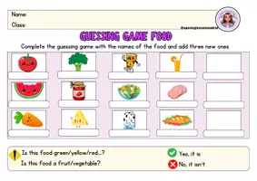 Vista previa - Juegos / Gamificación - Guessing game Food @oposinglescammadrid - página 1