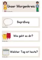 Vorschau - Arbeitsblätter - Morgenkreisfächer zur Begrüßung - Seite 2