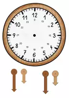 Vorschau - Mal- und Bastelvorlagen - Uhrzeit Kleines Set mit 6 Materialien - Seite 1