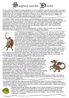 Vorschau - Arbeitsblätter - Sage "Siegfried und der Drache" mit Aufgaben - Seite 1