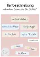 Vorschau - Poster - Der Grüffelo - Tafelmaterial - Deckblatt