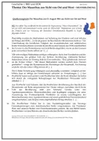 Vorschau - Arbeitsblätter - Arbeitsblatt Geschichte Sek II: Der Mauerbau aus Sicht von Ost & West - Seite 1