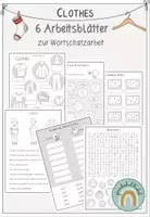 Vorschau - Arbeitsblätter - Clothes 6 Arbeitsblätter Englisch zur Wortschatzarbeit - Deckblatt