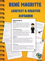 Vorschau - Arbeitsblätter - René Magritte – Lesetext & Aufgaben zum Surrealismus - Deckblatt