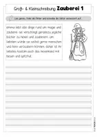 Vorschau - Arbeitsblätter - Groß- & Kleinschreibung Übungsblätter - Zauberei / Halloween - Seite 1