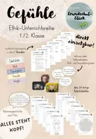 Vorschau - Stundenentwürfe - Unterrichtsreihe Ethik 1/2 Klasse - Unsere Gefühle - Deckblatt