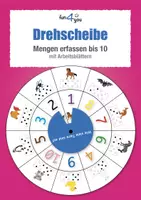 Vorschau - Stationenlernen - Drehscheibe Mengen erfassen bis 10 und zahlreiche Aufgaben - Deckblatt