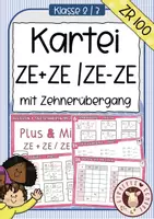 Vorschau - Unterrichtsreihen - Zahlenraum 100 Rechnen – Mega Sparpaket Mathe Karteien (Klasse 2/3) - Seite 1