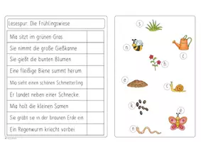 Vorschau - Arbeitsblätter - Mini Lesespur - Die Frühlingswiese - Seite 3