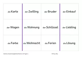 Vorschau - Spiele - Domino: Zusammengesetzte Nomen (mit Fugen-s) - Seite 2
