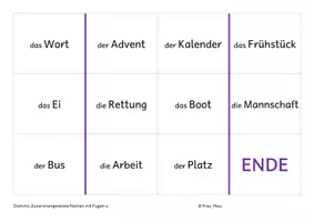 Vorschau - Spiele - Domino: Zusammengesetzte Nomen (mit Fugen-s) - Seite 3