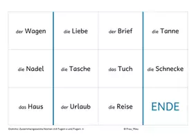 Vorschau - Spiele - Domino: Zusammengesetzte Nomen (mit Fugen-s und Fugen-n) - Seite 2