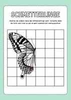 Vorschau - Arbeitsblätter - Schmetterlinge zeichnen - Symmetrie - Deckblatt