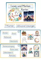 Vorschau - Fördermaterial/Inklusion - Ramadan Lesen und Merken - Kartei 1. Klasse - Deckblatt