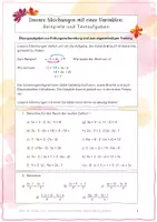 Vorschau - Stundenentwürfe - Lineare Gleichungen mit einer Variablen - Deckblatt