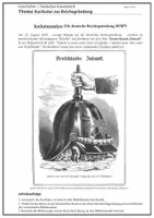 Vorschau - Arbeitsblätter - Arbeitsblatt Geschichte Sek II: Karikatur Reichsgründung (mit Lösung) - Seite 1