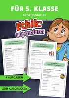 Vorschau - Arbeitsblätter - Ethik 5. Klasse – Wahrheit & Lügen erkennen: Arbeitsblätter mit Fallbeispielen - Deckblatt