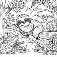 Aperçu - Matériel pour travaux manuels / dessin - Paresseux coloriages (50 modèles à colorier) - Page 2