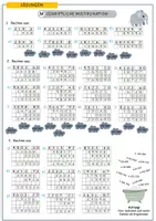 Vorschau - Arbeitsblätter - Schriftliche Multiplikation (einstellige, zweistellige Multiplikatoren, Zehnerzahlen) mit Lösungen - Seite 2