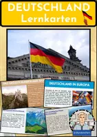 Vorschau - Merkblätter - DEUTSCHLAND: Lernkarten zu Deutschland und den Bundesländern - Erdkunde für die Sek 1 - Deckblatt