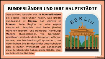 Vorschau - Merkblätter - DEUTSCHLAND: Lernkarten zu Deutschland und den Bundesländern - Erdkunde für die Sek 1 - Seite 2