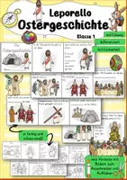 Vorschau - Arbeitsblätter - Leporello Ostergeschichte Ostern Ethik Klasse 1/2 - Seite 1