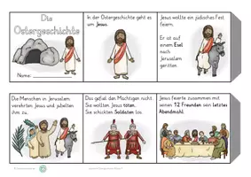 Vorschau - Arbeitsblätter - Leporello Ostergeschichte Ostern Ethik Klasse 1/2 - Seite 3