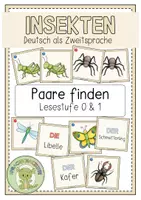 Vorschau - Spiele - INSEKTEN Paare finden - Deckblatt
