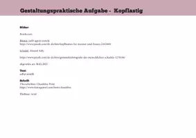 Vorschau - Arbeitsblätter - "Kopflastig" Aufgabe zum Thema Plastik/Dreidimensionales Arbeiten - Seite 1