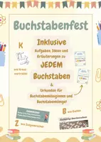 Vorschau - Arbeitsblätter - Buchstabenfest (Spiele, Rätsel, Urkunden) - Abschluss 1. Klasse - Deckblatt