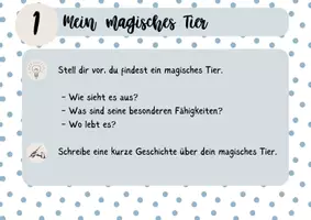 Vorschau - Stationenlernen - Kreative Schreibkartei - Tiere - Seite 1