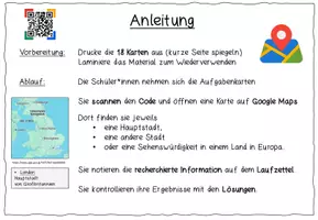 Vorschau - Fördermaterial/Inklusion - EUROPA / Länder finden in Google Maps - Seite 1