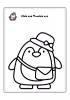 Vorschau - Mal- und Bastelvorlagen - Ausmalbilder Pinguine mit Verkleidung – Lustige Malvorlagen zum Ausdrucken - Seite 1