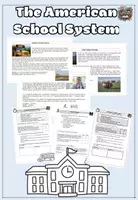 Vorschau - Arbeitsblätter - American School System Reading Comprehension Lerntheke - Deckblatt