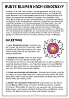 Vorschau - Arbeitsblätter - Bunte Blumen nach Wassily Kandinsky - Kunst im Frühling - Seite 1