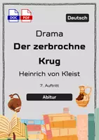 Vorschau - Unterrichtsreihen - 📚 Arbeitsmaterial mit Lösungen: 7. Auftritt aus „Der zerbrochne Krug“ (Kleist) – Analyse, Symbolik & Justizkritik - Deckblatt