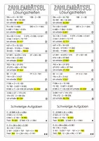 Vorschau - Arbeitsblätter - Zahlenrätsel Klasse 4 (ZR Million, schriftliche Multiplikation) - Seite 2