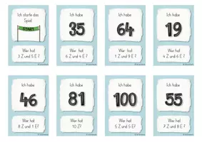 Vorschau - Spiele - Lesespiel Mathe - Zehner und Einer (ZR100) - Seite 1