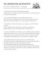 Vorschau - Arbeitsblätter - Michael Ende und Die unendliche Geschichte - Seite 1