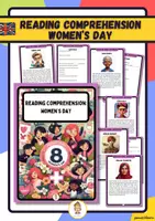 Vista previa - Hojas de trabajo - Women's day Reading Comprehension - Portada