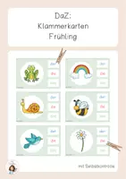 Vorschau - Spiele - DaZ: Klammerkarten Frühling Artikel - Deckblatt