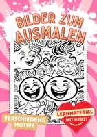 Vorschau - Mal- und Bastelvorlagen - Lustige Gesichter Ausmalbilder Kunst Kunstidee zum Ausmalen - Deckblatt