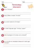 Vorschau - Arbeitsblätter - Terrorismus Arbeitsblatt 7. & 8. Klasse Extremismus AB mit Lösungen - Seite 1