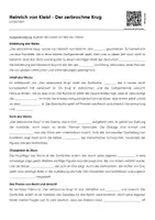 Vorschau - Arbeitsblätter - Heinrich von Kleist - Der zerbrochne Krug - Lückentexte und Quiz - Seite 1