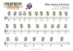 Vorschau - Arbeitsblätter - 16 Kinderlieder BAND 1 für Klavier und Keyboard | Noten und Audio-Tracks - Seite 2