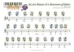 Vorschau - Arbeitsblätter - 16 Kinderlieder BAND 1 für Klavier und Keyboard | Noten und Audio-Tracks - Seite 3
