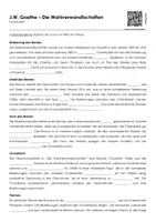 Vorschau - Arbeitsblätter - J.W. Goethe – Die Wahlverwandtschaften - Lückentexte und Quiz - Seite 1