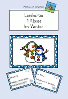 Vorschau - Text - Lesekartei: Im Winter - Deckblatt