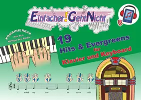 Vorschau - Arbeitsblätter - 19 Hits und Evergreens für Klavier und Keyboard | Noten und Audio-Tracks - Deckblatt